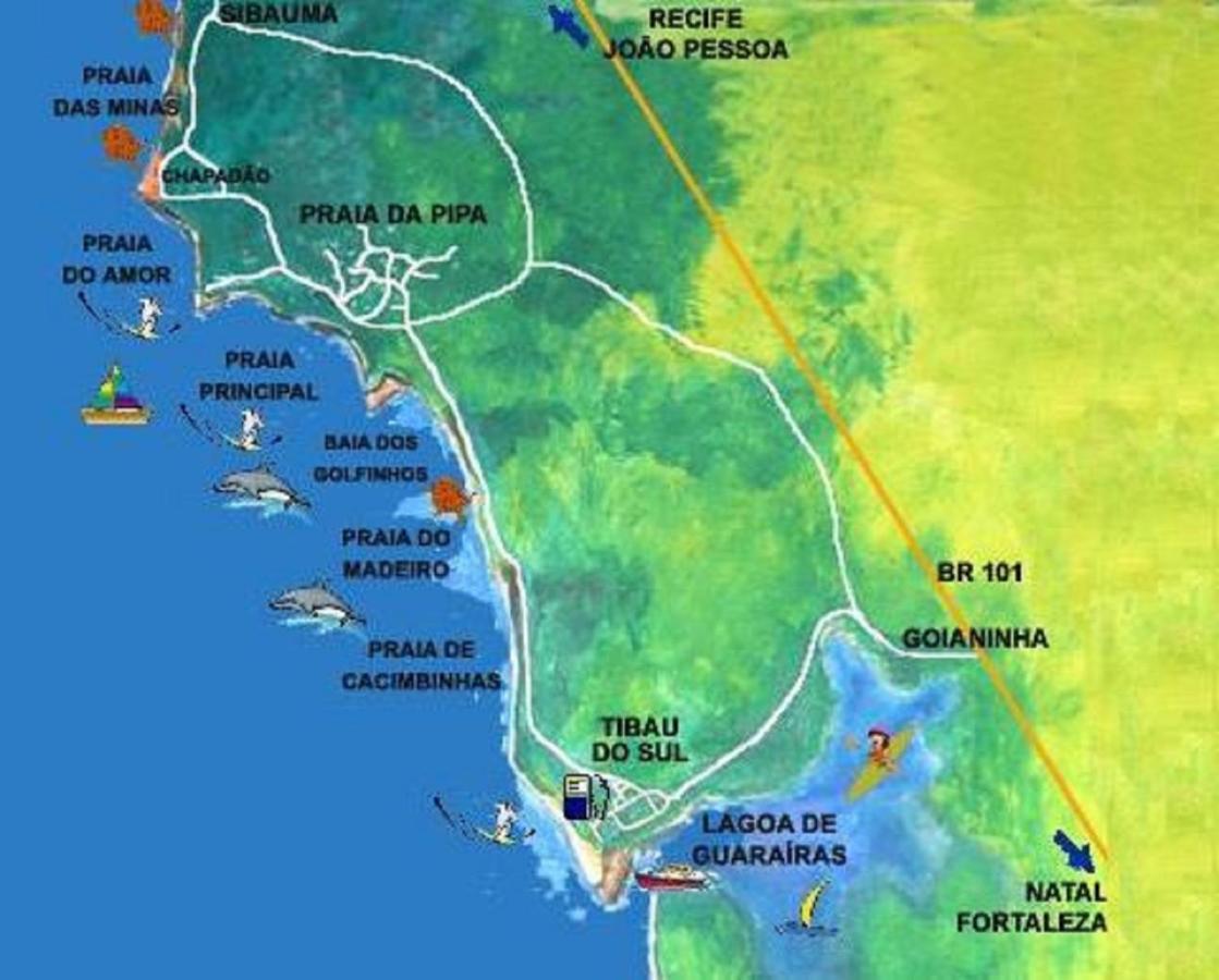 Praia de Pipa Flat Pipa'S Ocean A Passos Da Praia E Centro Pipa 아파트 호텔 외부 사진